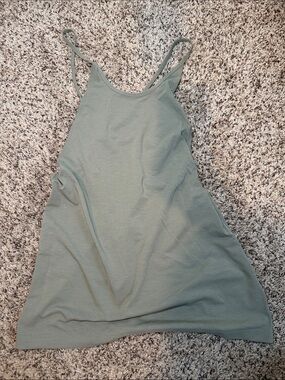 Sleek Olive Green Spaghetti Strap Tank - Women